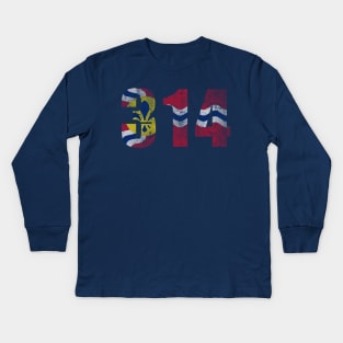 314 St Louis Flag Missouri Kids Long Sleeve T-Shirt